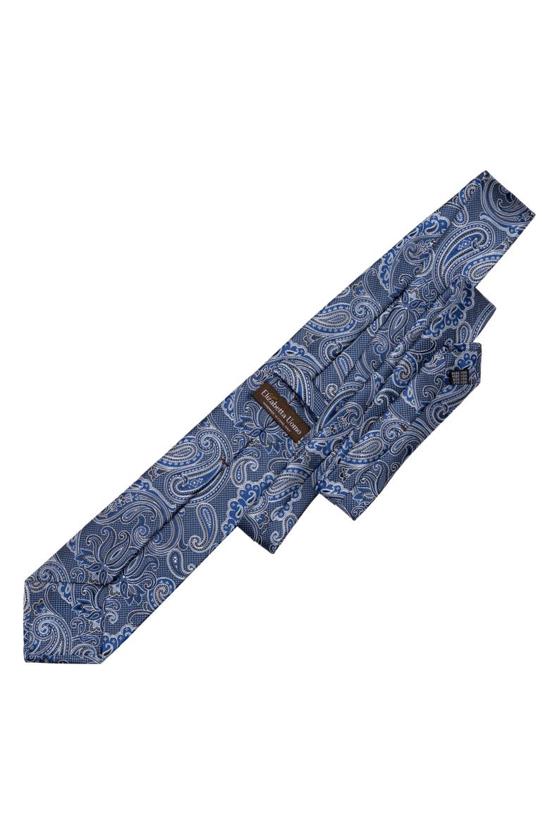 Pavia - Silk Jacquard Tie for Men, Alternate, color, Blue