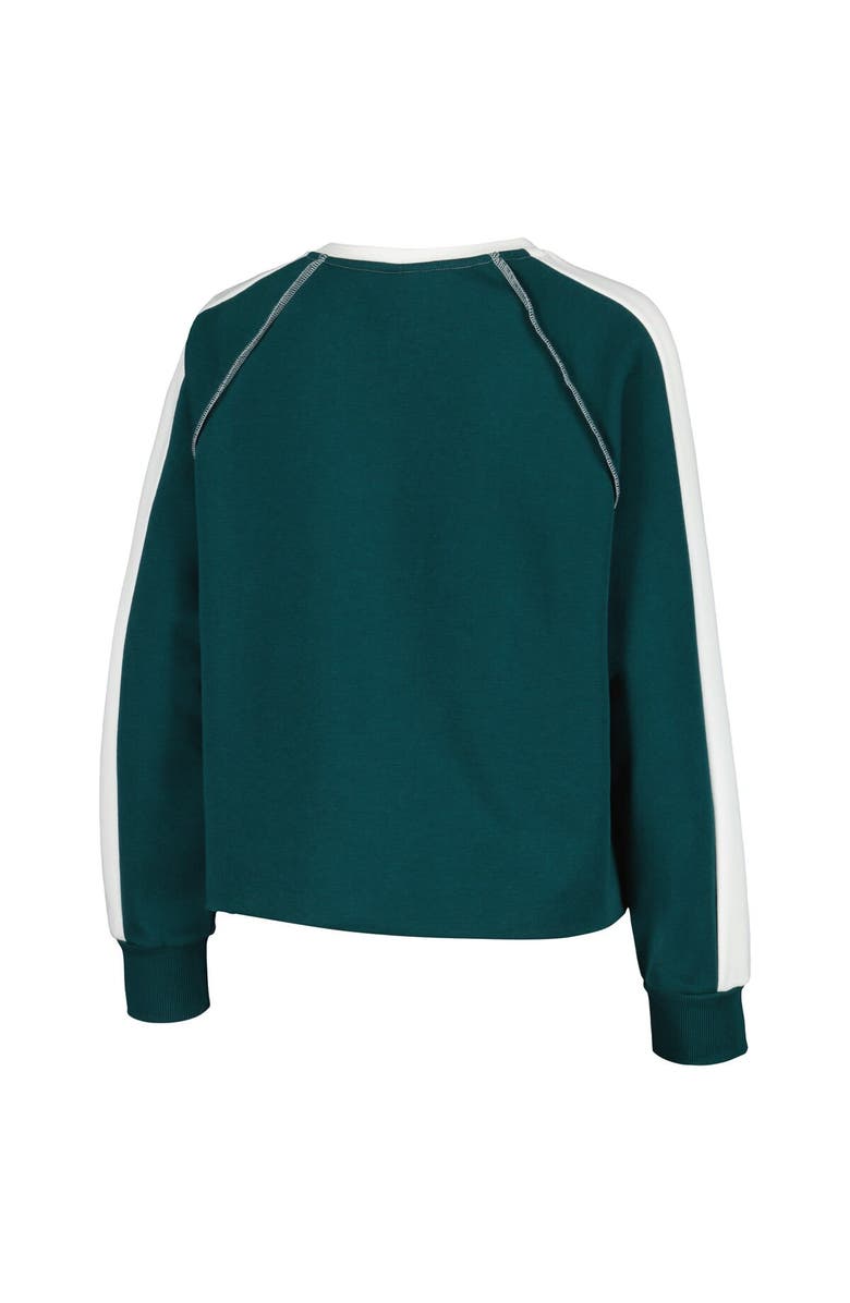 GAMEDAY COUTURE Women's Gameday Couture Green Michigan State Spartans Blindside Raglan Cropped Pullover Sweatshirt, Alternate, color, Green