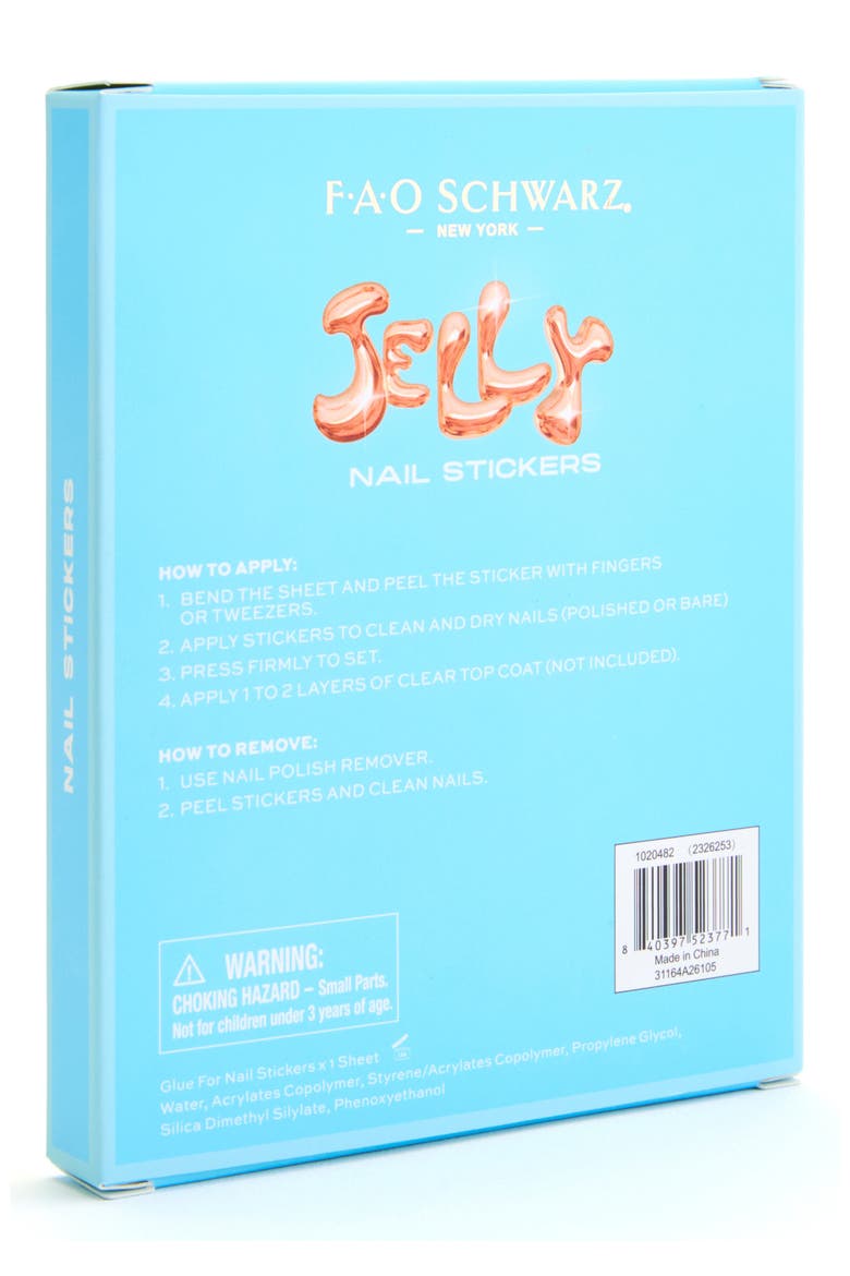 Kids' Jelly Nail Stickers, Alternate, color, PINK