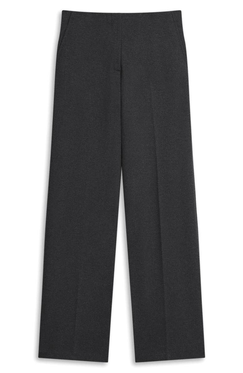 Theory Mélange Wide Leg Pants, Alternate, color, Charcoal Melange