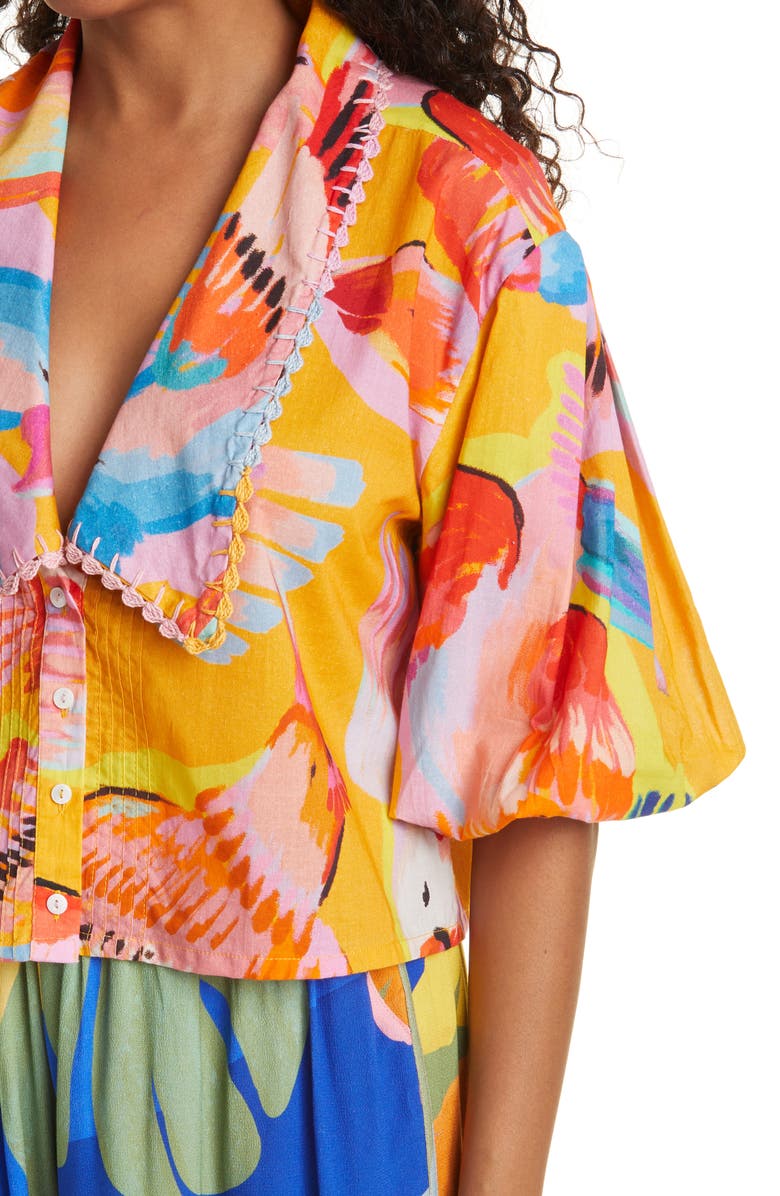 FARM Rio Women's Macaw Crop Blouse, Alternate, color,