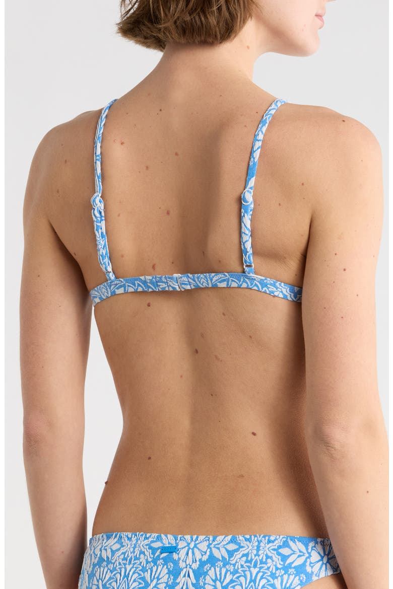 Tile Tranquility Triangle Bikini Top, Alternate, color, BLUE