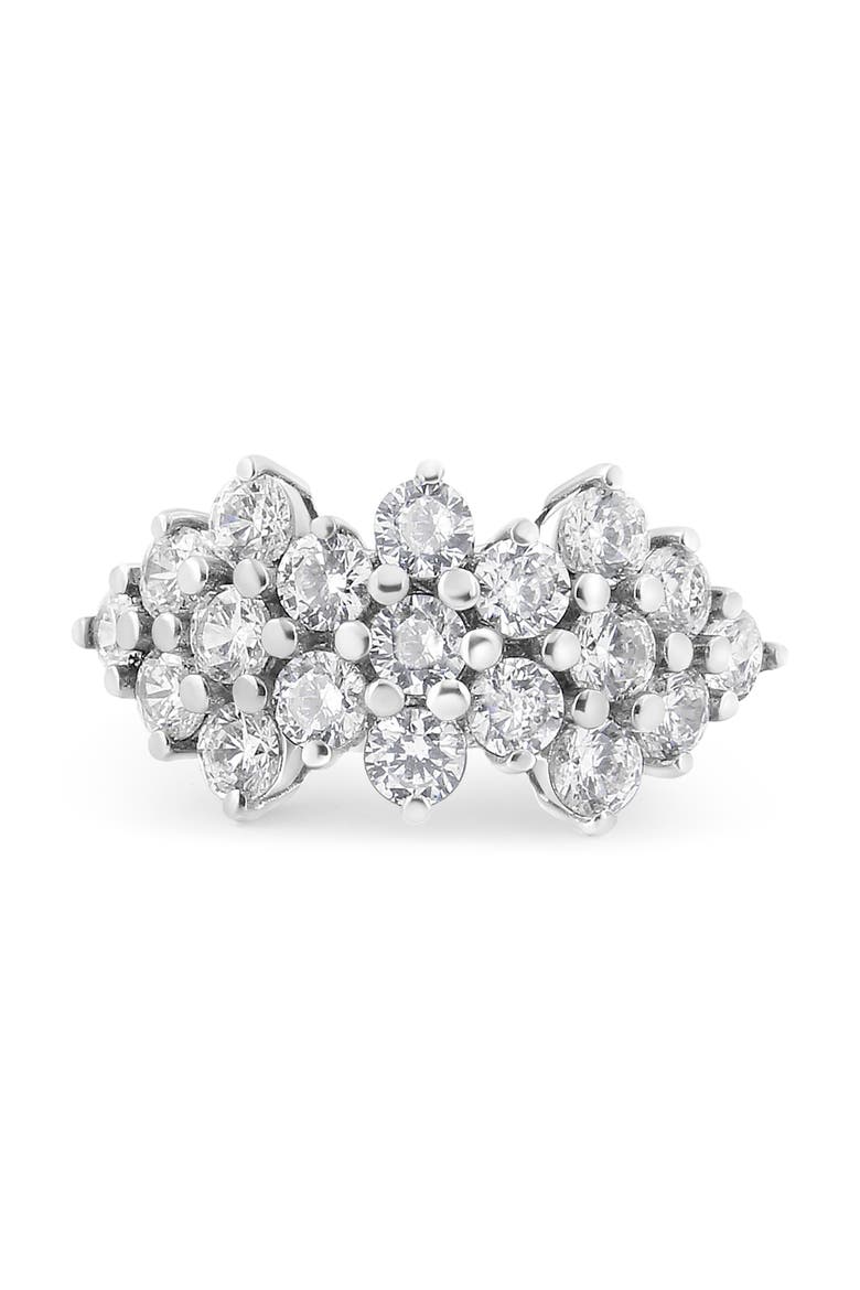 14K White Gold 4.0 Ctw Diamond Multi Row Scatter Band Ring, Alternate, color, White Gold