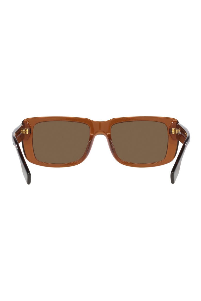55mm Rectangular Sunglasses, Alternate, color, BROWN