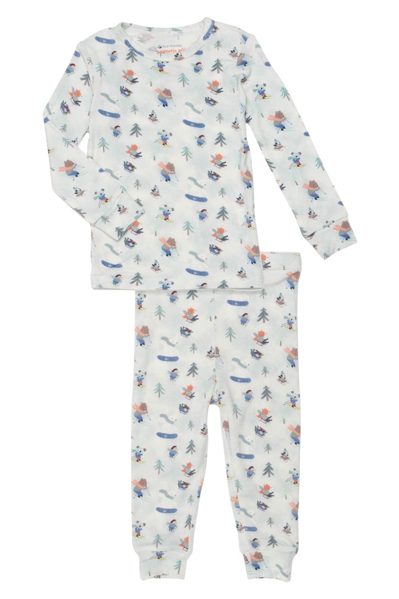 Kids' Tis the Ski-Son Pajama Set, Main, color, TIS THE SKI-SON