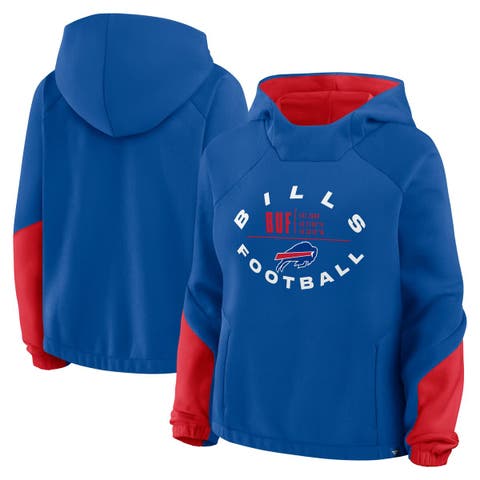 Women
s Fanatics Royal Buffalo Bills Oversized Redzone Bubble Screen Pullover Hoodie