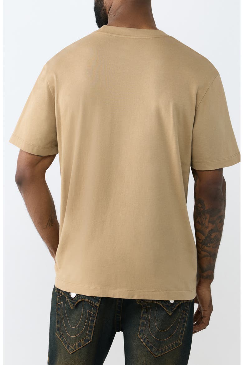 Denim Appliqué Graphic T-Shirt, Alternate, color, TRAVERTINE