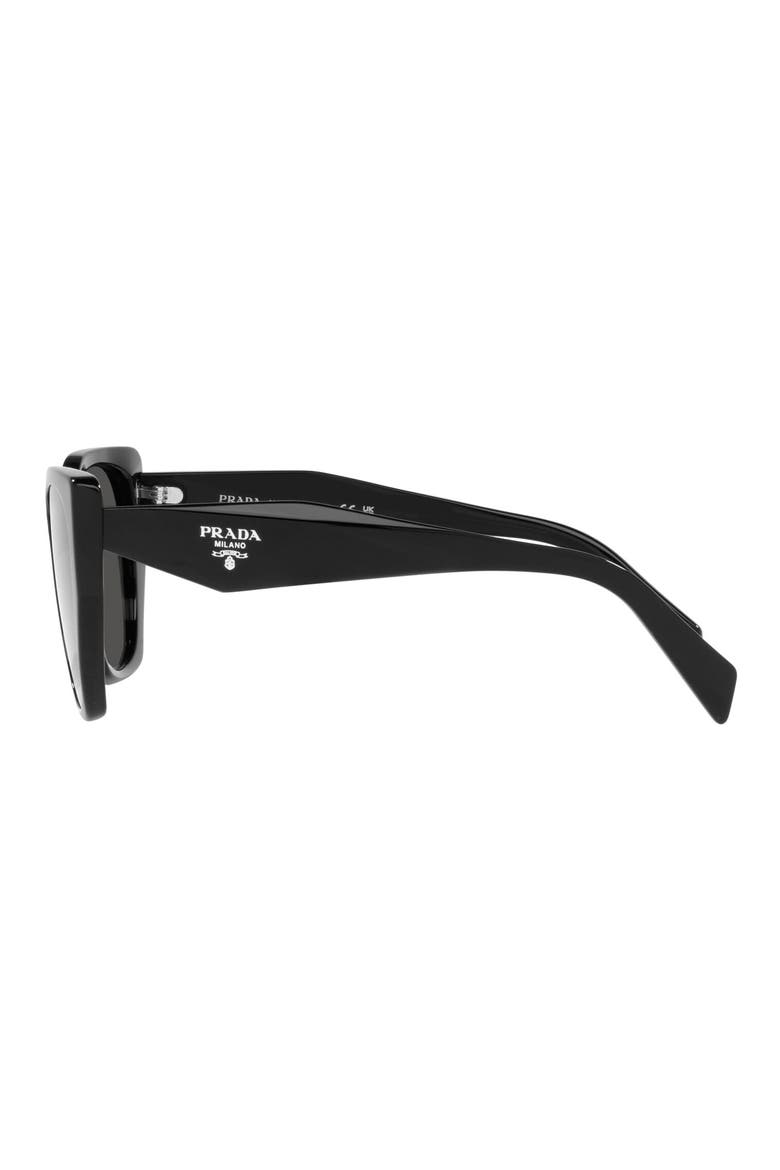 53mm Cat Eye Sunglasses, Alternate, color, BLACK