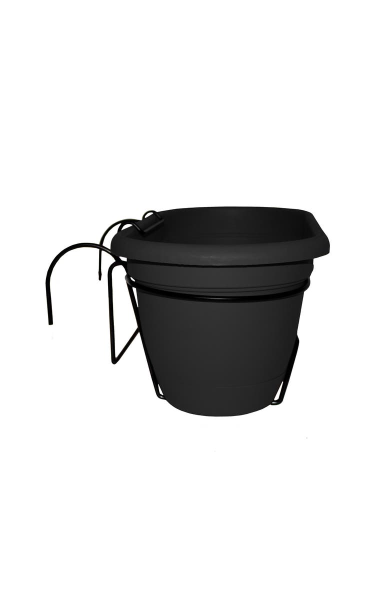 Bloem 19.25 Inch Lucca Oval Window Box Planter, Black, Alternate, color, Black