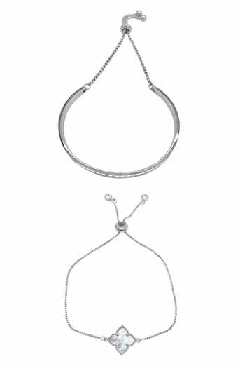 Set of 2 Clover & Cuff Bracelets