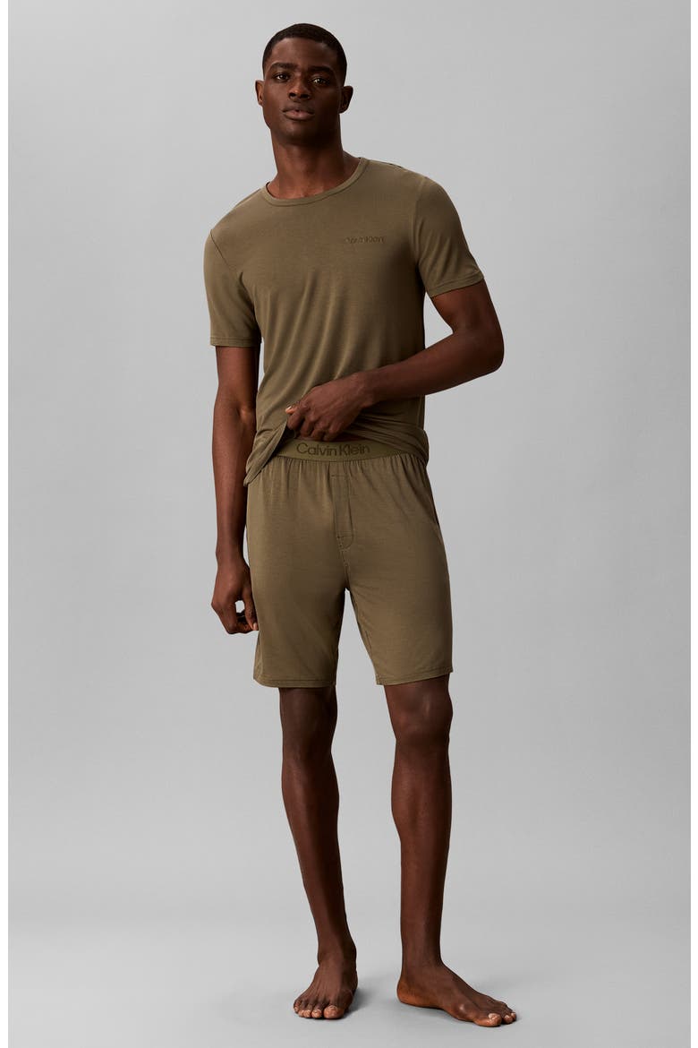 Ultrasoft Stretch Modal Pajama T-Shirt, Alternate, color, OLIVE NIGHT