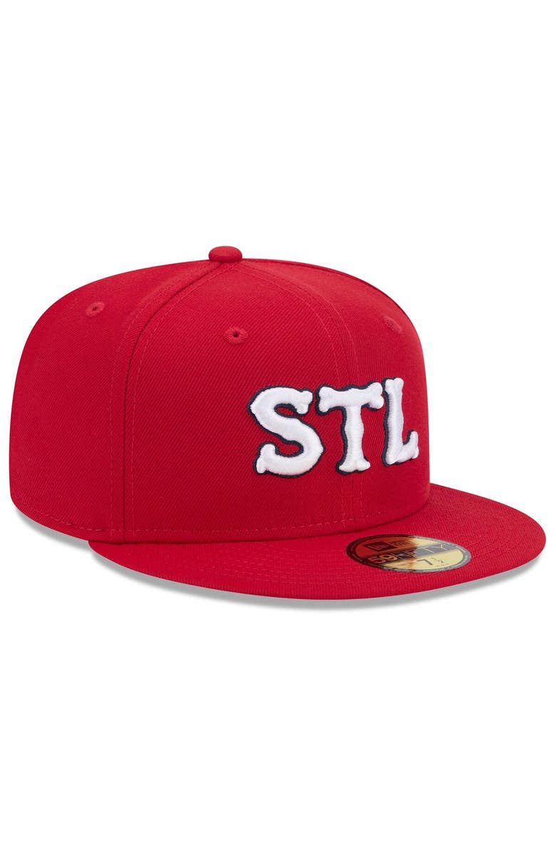 New Era Men's New Era Red St. Louis Cardinals 2024 City Connect 59FIFTY Fitted Hat, Alternate, color, Red