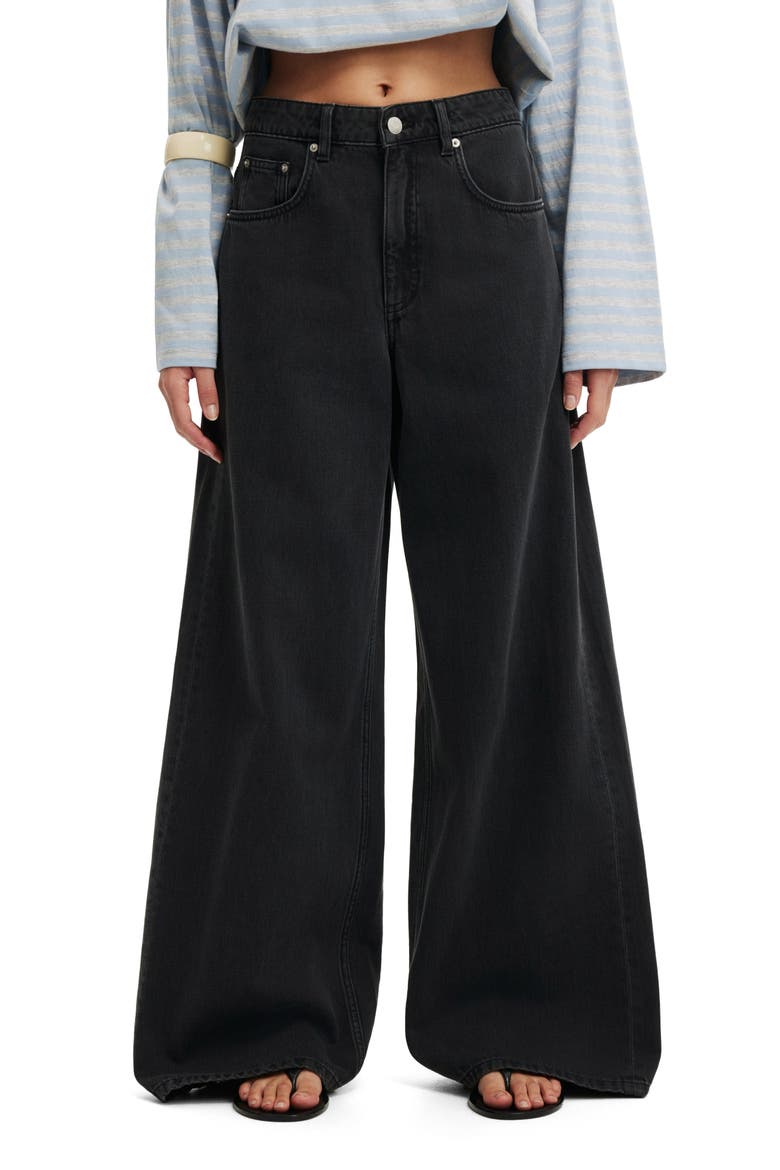 High Waist Wide Leg Jeans, Main, color, LEO BLACK