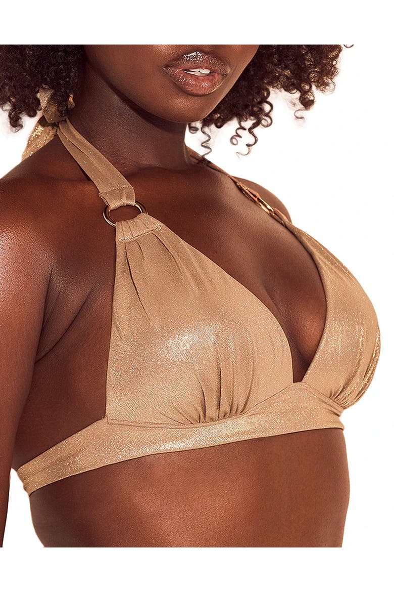 Rina Swimwear Bikini Top, Alternate, color, Medium beige