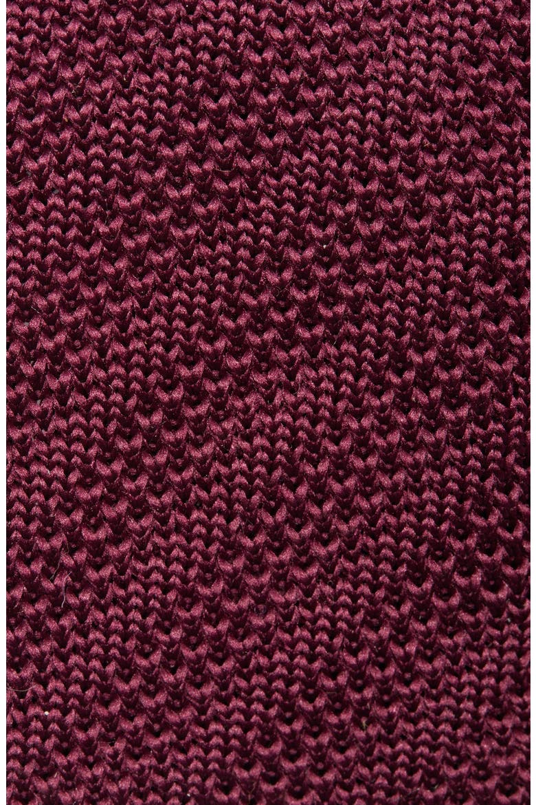 Stanley Solid Knit Tie, Alternate, color, MALBEC