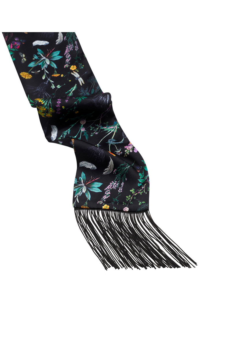 Fable England Wilderness Black Silky Scarf, Alternate, color, Black