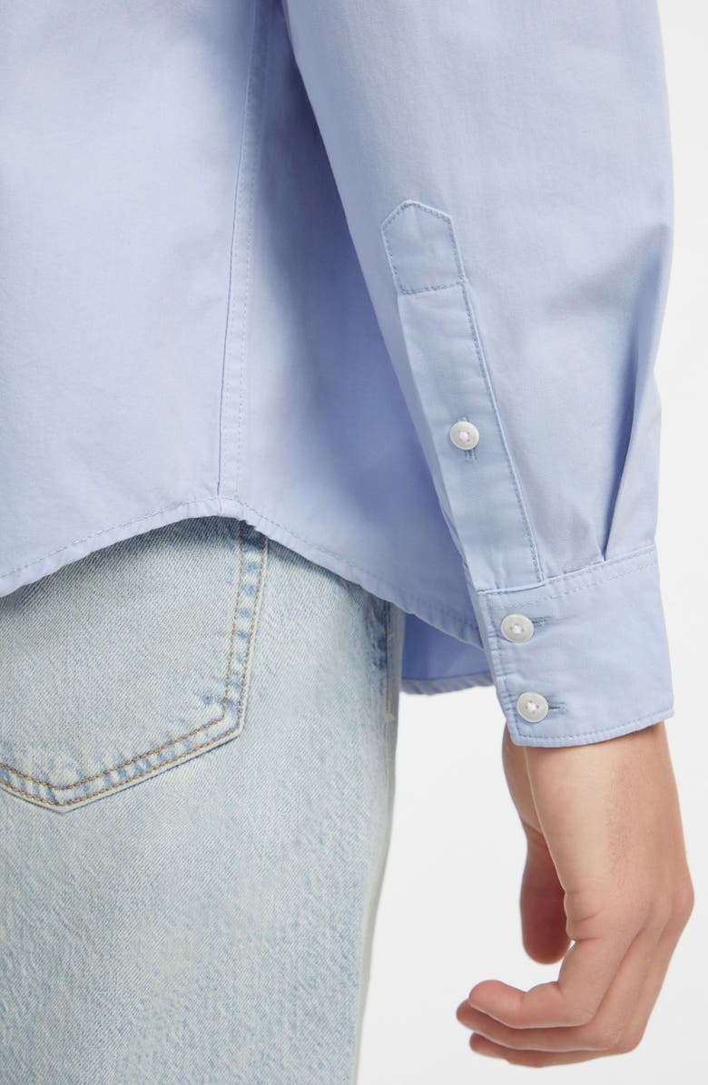 GUESS JEANS Regular Fit Patch Pockets Poplin Button-Up Shirt, Alternate, color, Blue