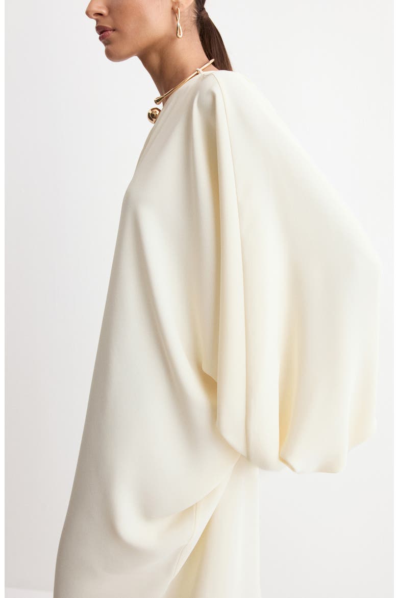 One-Shoulder Maxi Dress, Alternate, color, ECRU