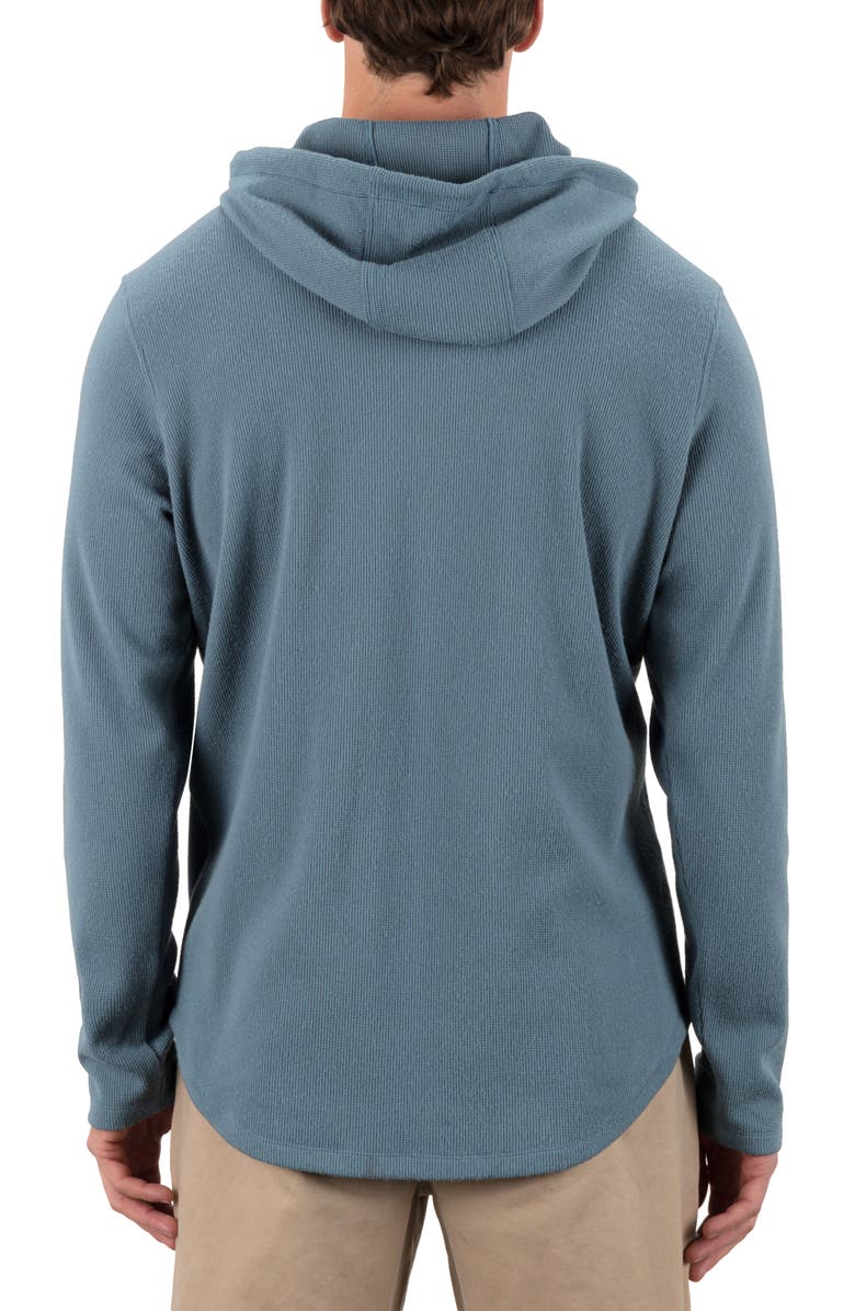 Hurley Fairfax Thermal Hoodie, Alternate, color, Grey Teal