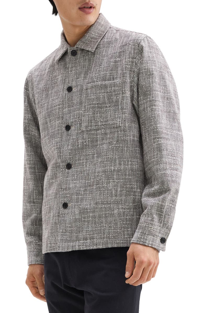 Theory Cotton Blend Tweed Overshirt, Alternate, color, 