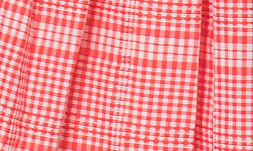 Popatu Gingham Check Flutter Sleeve Dress
