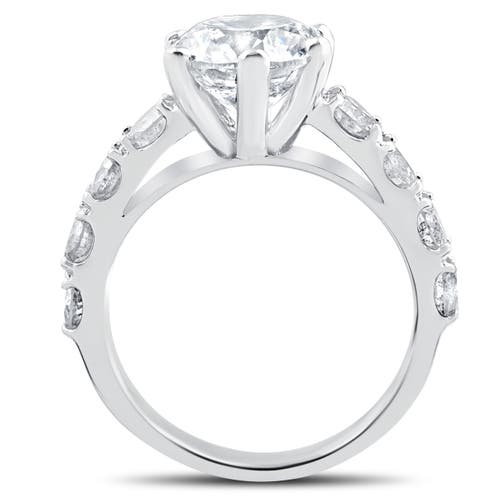Bliss Diamond Certified 5 1/2 Cttw Diamond Engagement Ring 14k Gold Lab Grown In 14k White Gold