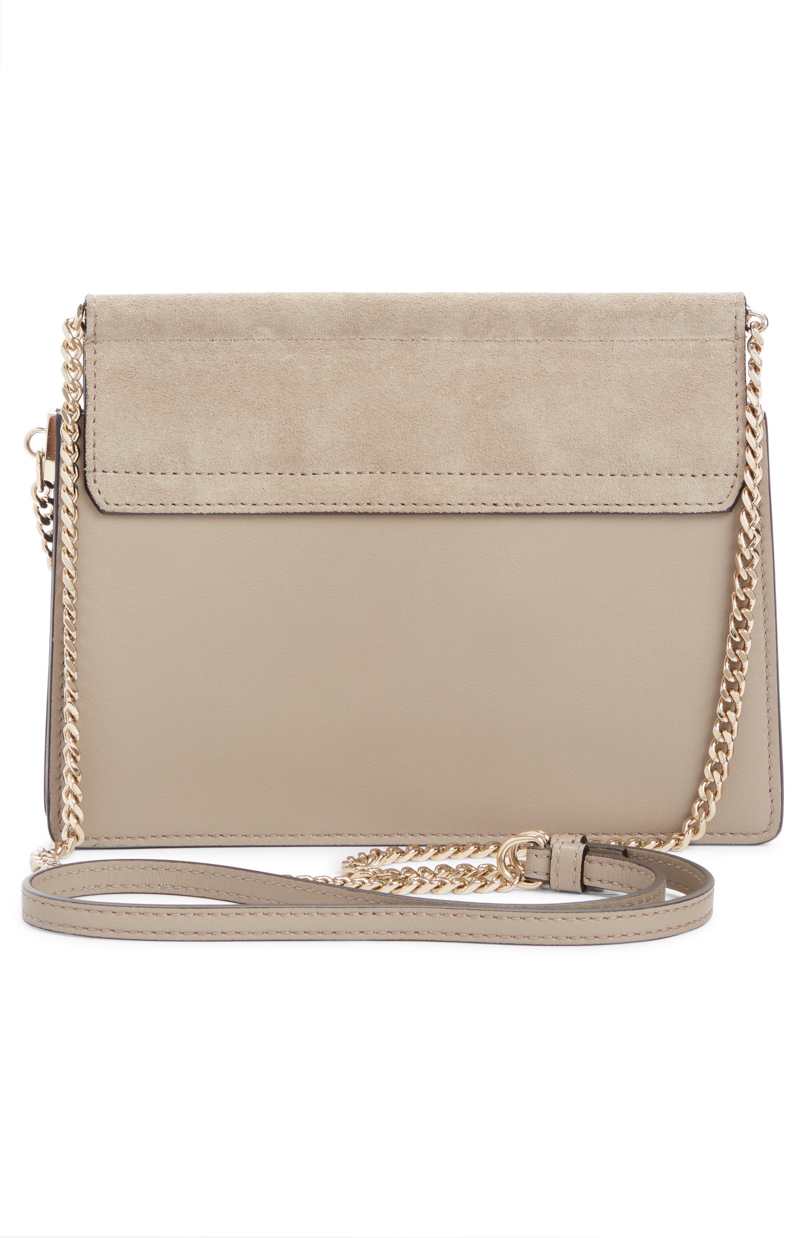 Mini Faye Suede & Leather Crossbody Bag, Alternate, color, MOTTY GREY