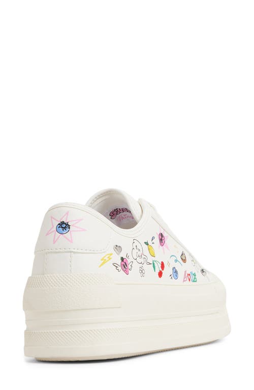 Aldo Rayes Embroidered Platform Sneaker In Multi