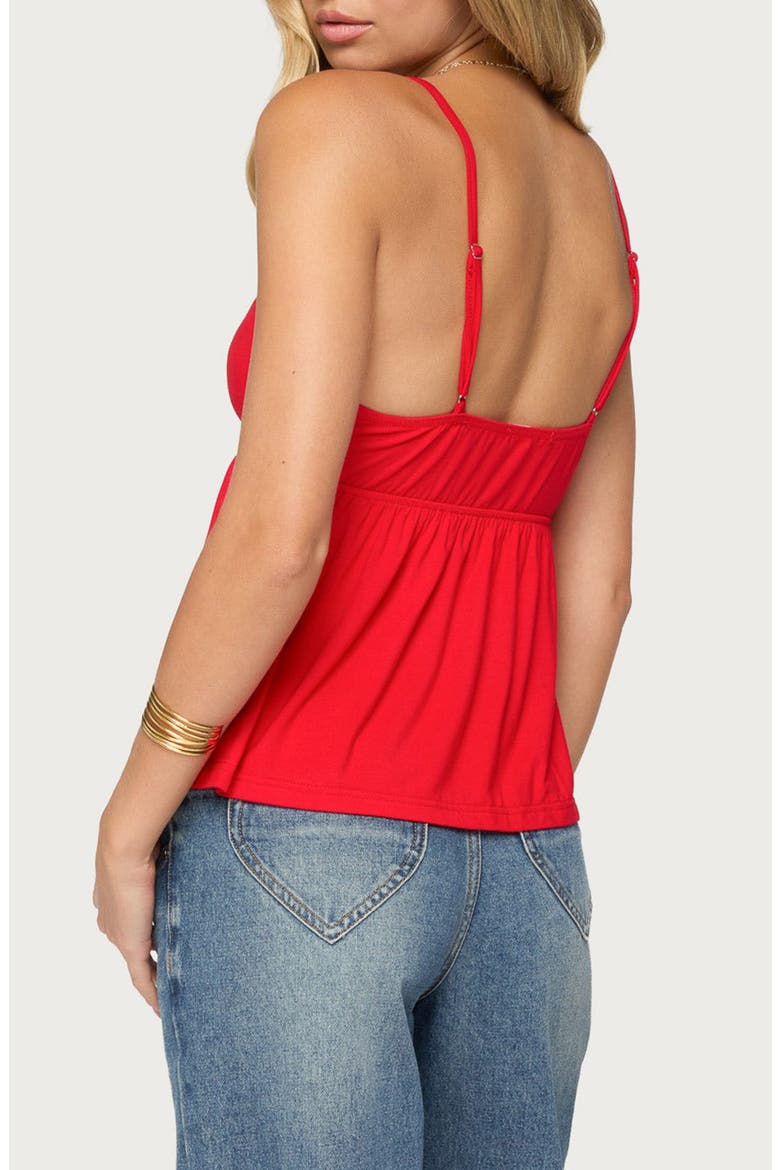 Belen Lace Babydoll Top, Alternate, color, RED