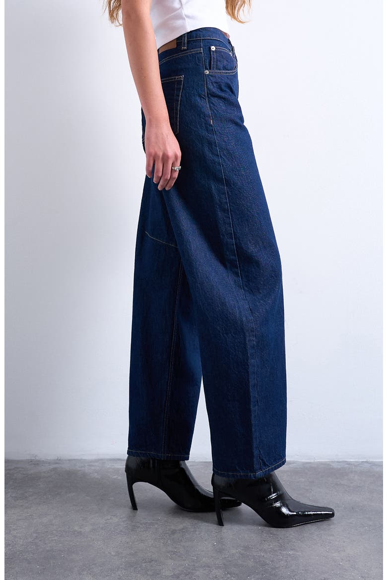 High Waist Barrel Jeans, Alternate, color, MEDIUM BLUE