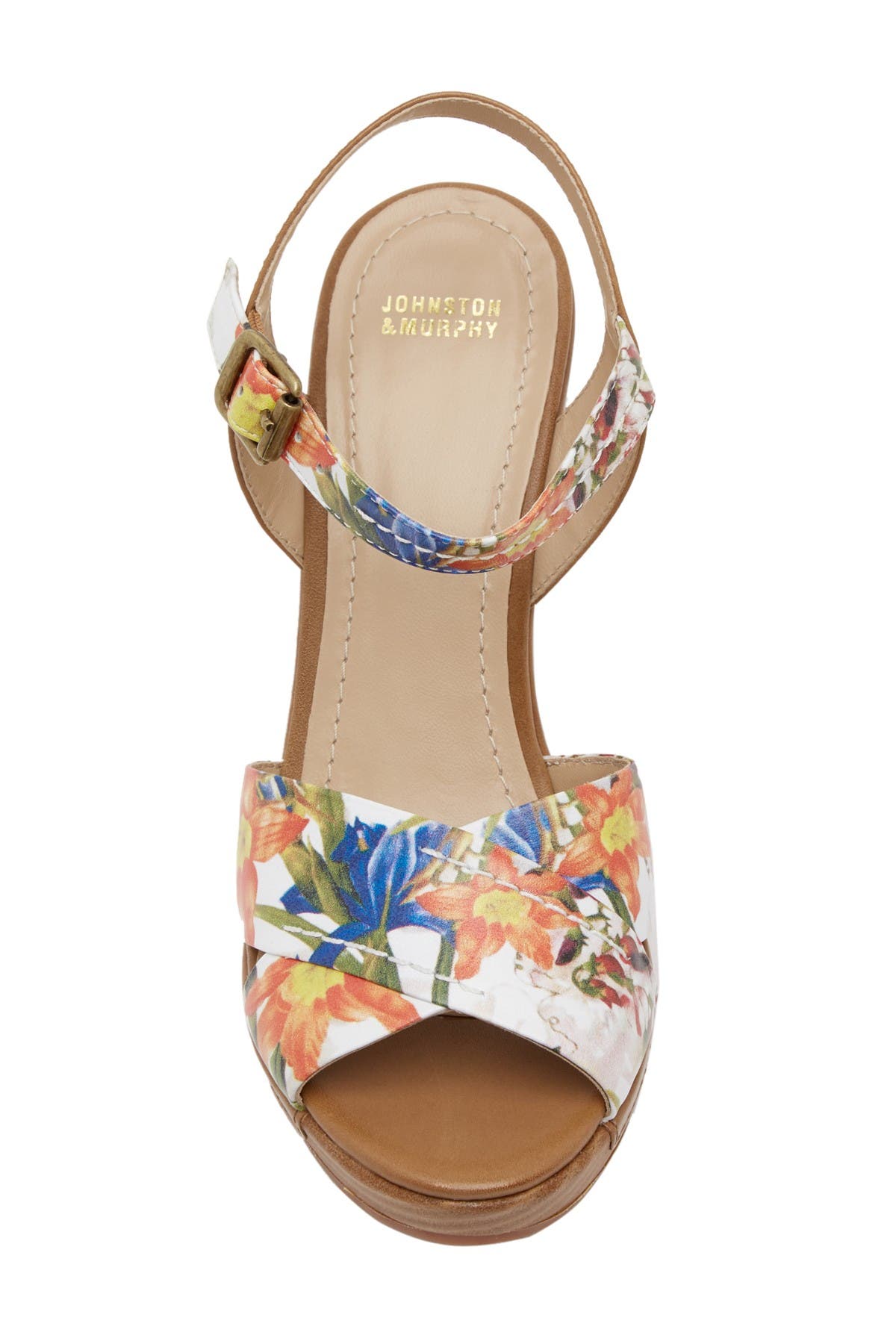 Johnston & Murphy Maren Cross Band Wedge Sandal, Alternate, color, 