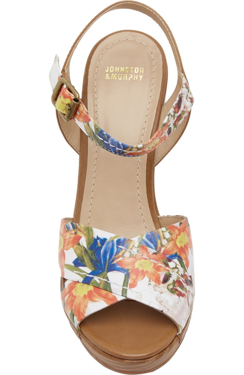 Johnston & Murphy Maren Cross Band Wedge Sandal, Alternate, color,