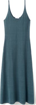 MANGO Linen Blend Midi Dress
