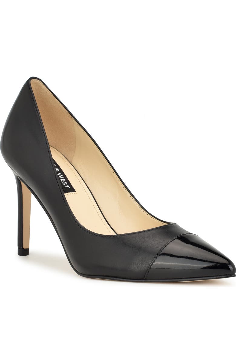 Nine West Enda Pointed Cap Toe Pump, Main, color,