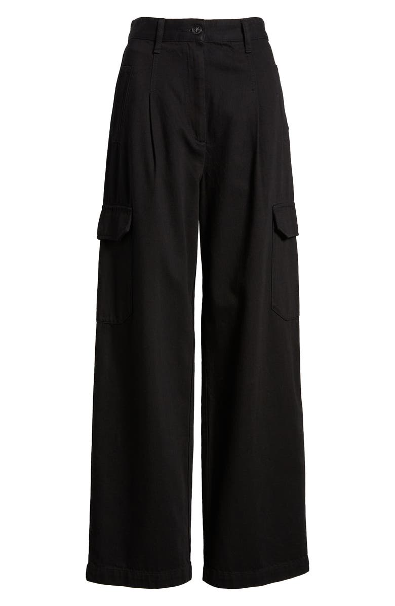 rag & bone Cassidy Featherweight Wide Leg Cargo Pants, Alternate, color, Black