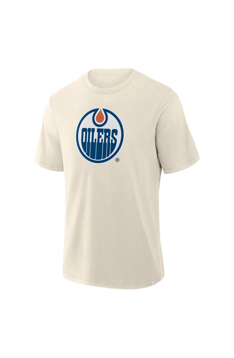 FANATICS Men's Fanatics Cream Edmonton Oilers Stadium Slub T-Shirt, Alternate, color, Cream