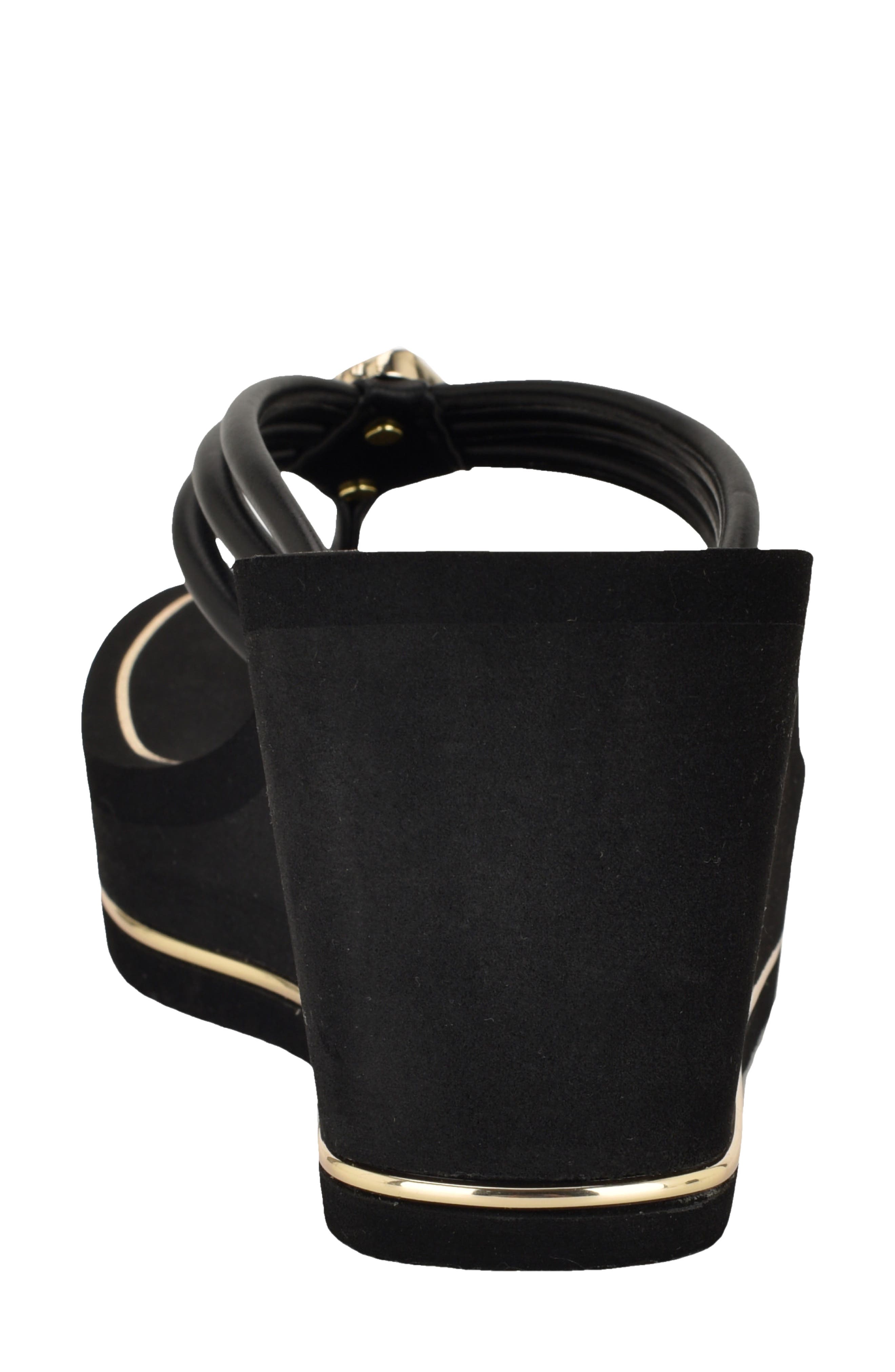 GUESS Sabrie Platform Wedge Sandal, Alternate, color, Black