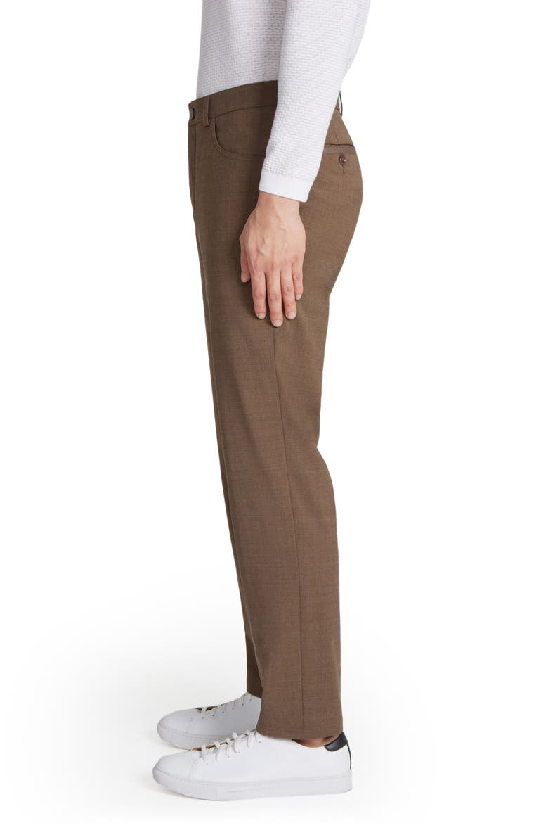 Sage Five-Pocket Trousers, Alternate, color, MID BROWN