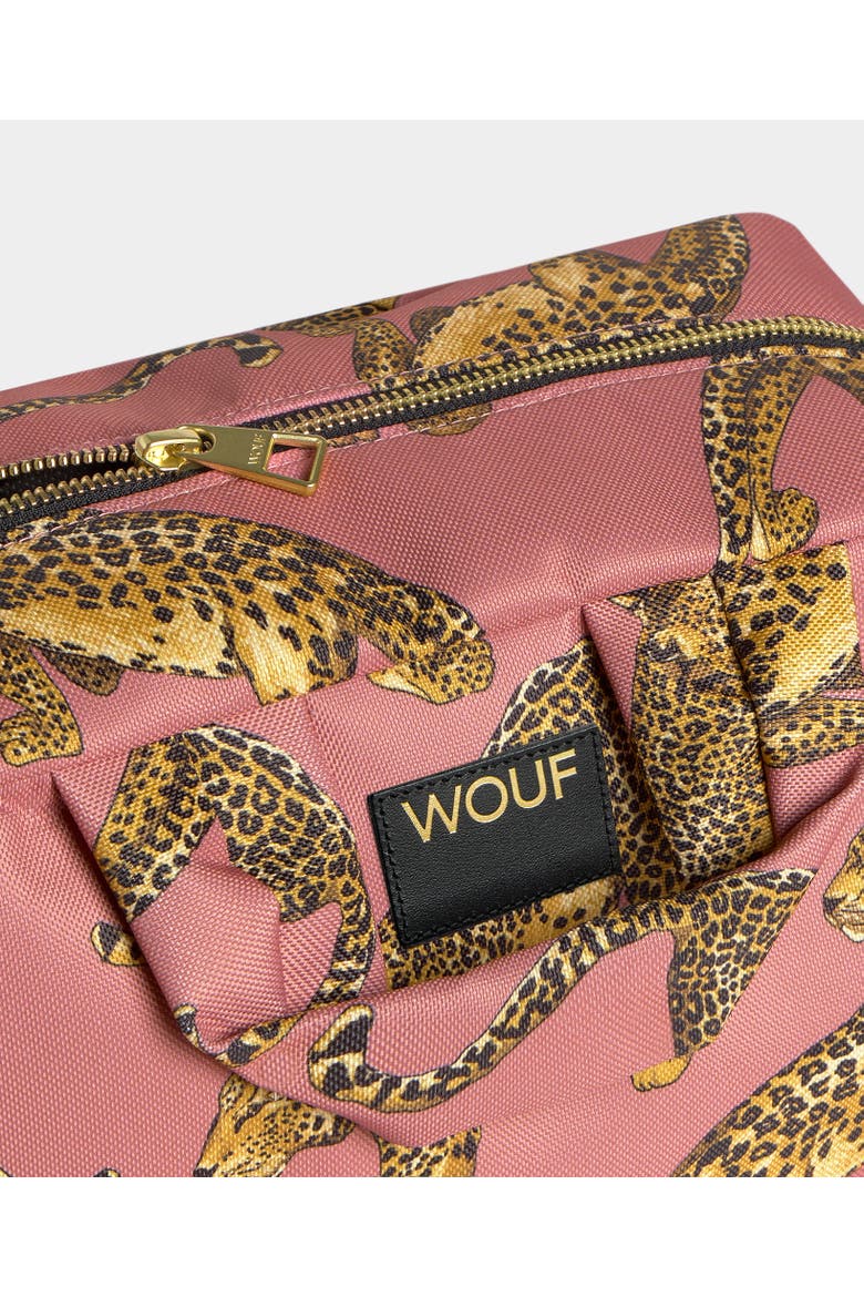 Blush Leopard Large Toiletry Bag, Alternate, color, Blush