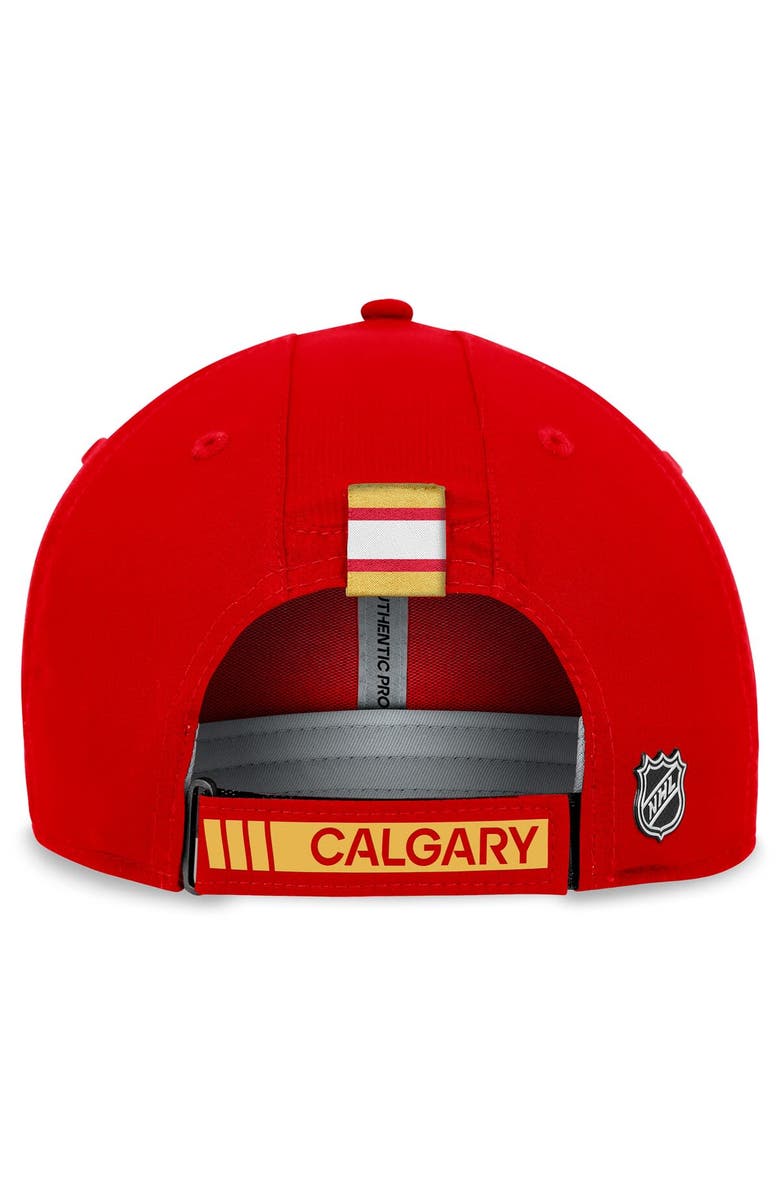 FANATICS Men's Fanatics Branded  Red Calgary Flames Authentic Pro Rink Adjustable Hat, Alternate, color, 