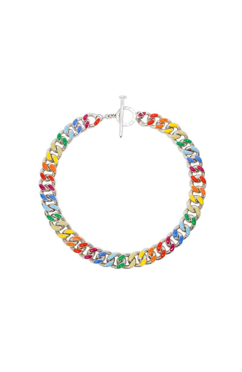 FRY POWERS Rainbow Chunky Chain Collar Necklace, Main, color, Rainbow