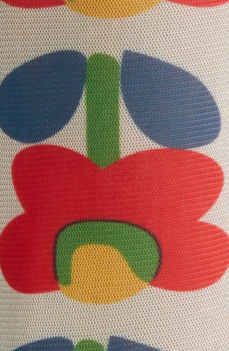 HIGH HEEL JUNGLE Retro Floral Mesh Socks, Alternate, color, White Multi