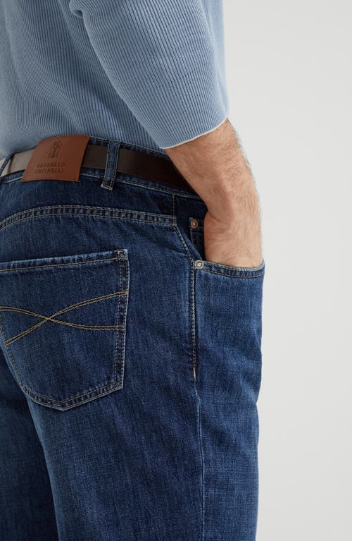 Brunello Cucinelli Lightweight Denim Trousers In Dark Denim