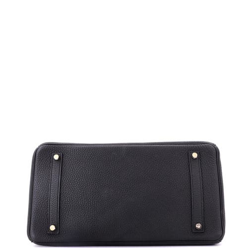 Pre-owned Hermes Hermes Birkin Handbag Black Togo With Gold Hardware 35 In Black