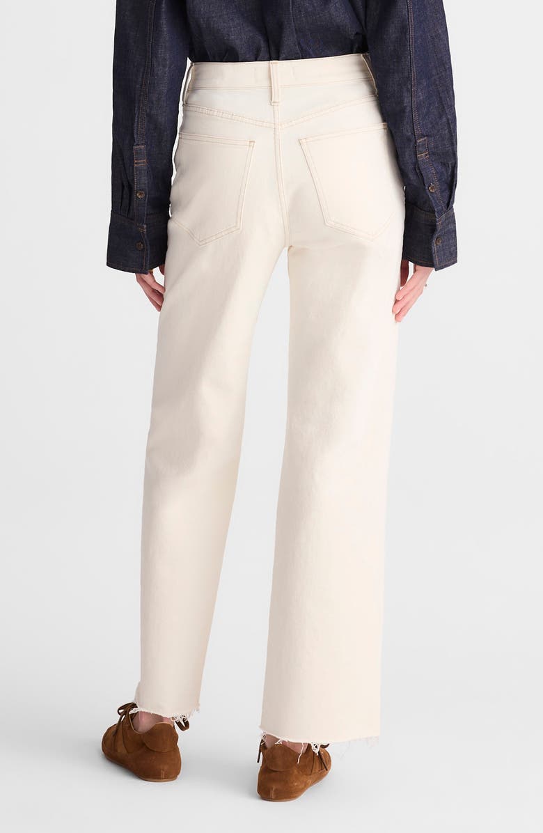 Madewell The Perfect Vintage Raw Hem Crop Wide Leg Jeans, Alternate, color, Vintage Canvas