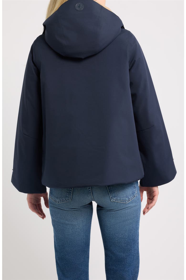 Solana Hooded Jacket with Faux Fur Collar, Alternate, color, BLUE BLACK