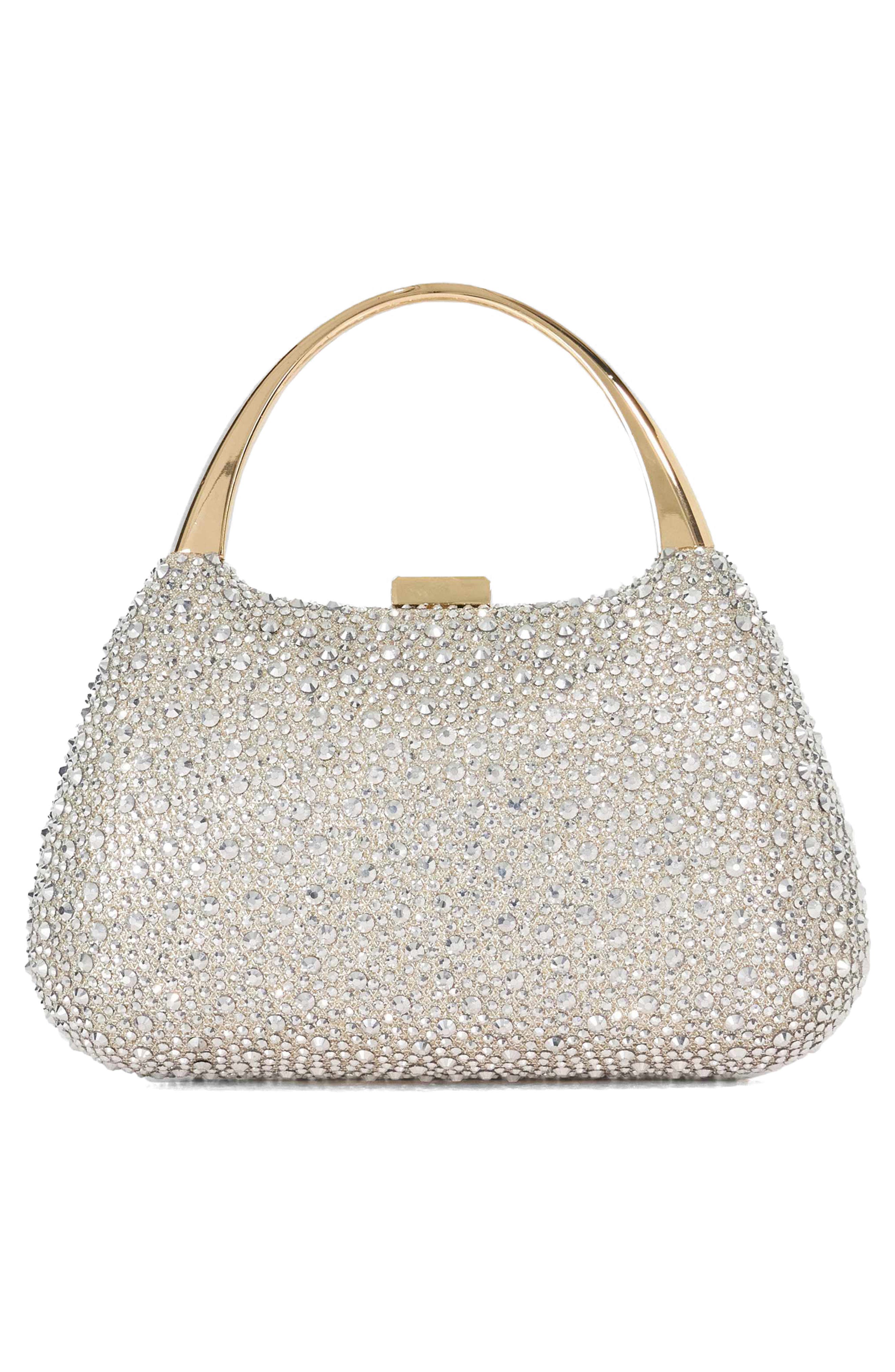 Beamings Crystal Embellished Top Handle Clutch, Alternate, color, GOLD