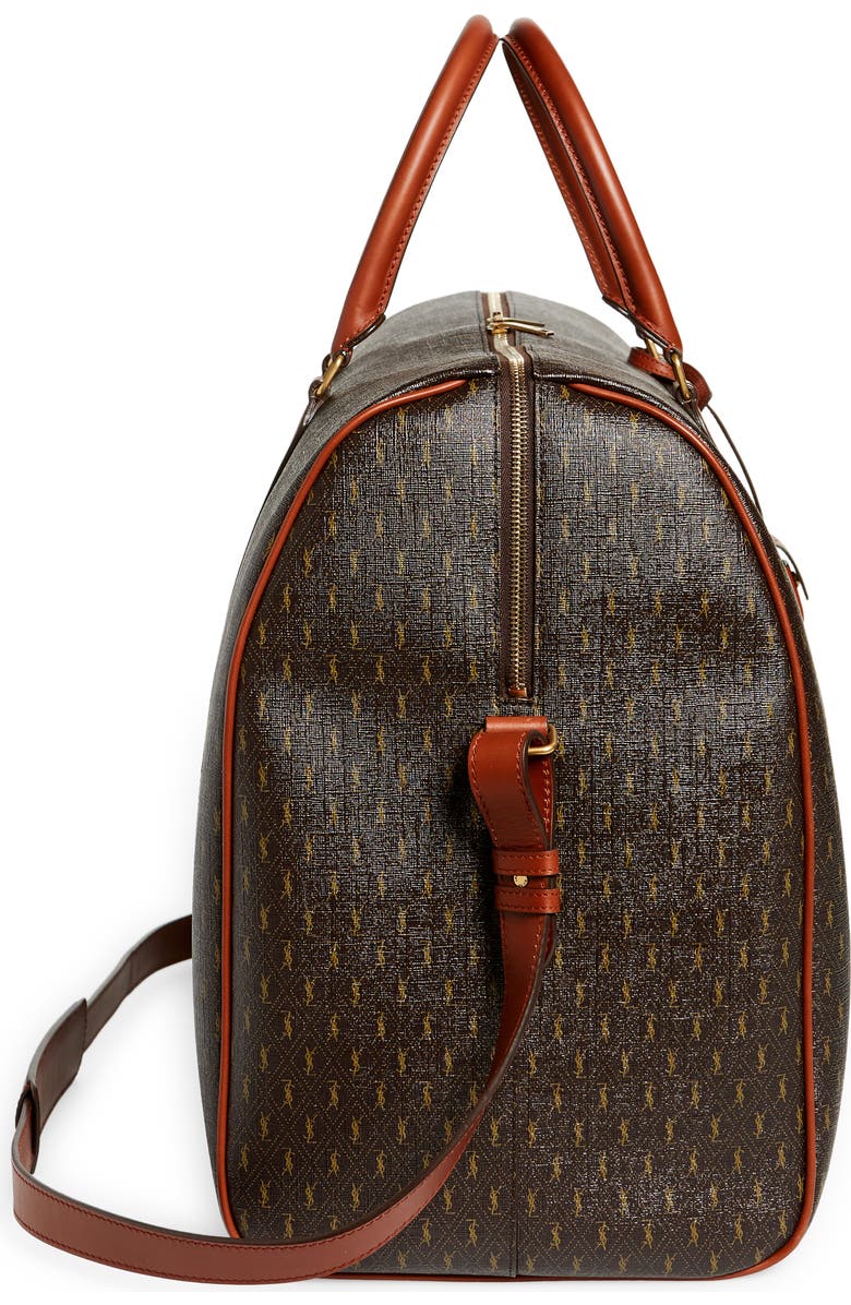 Saint Laurent Le Monogramme Coated Canvas Duffle Bag, Alternate, color,