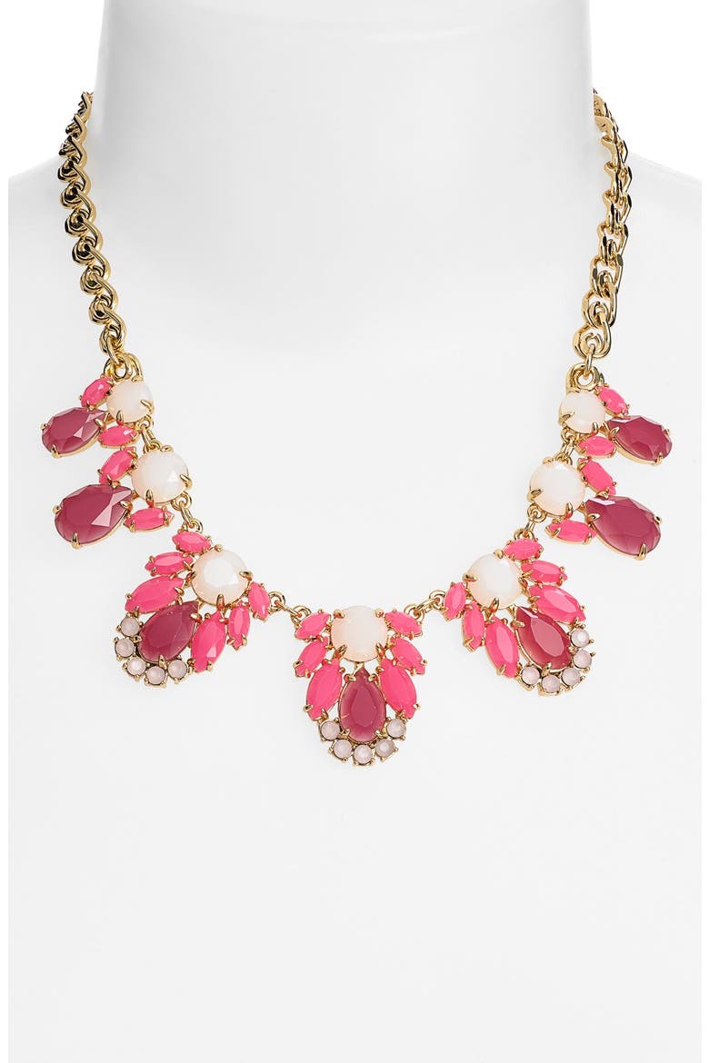 'steamer glow' frontal necklace, Main, color, RED MULTI