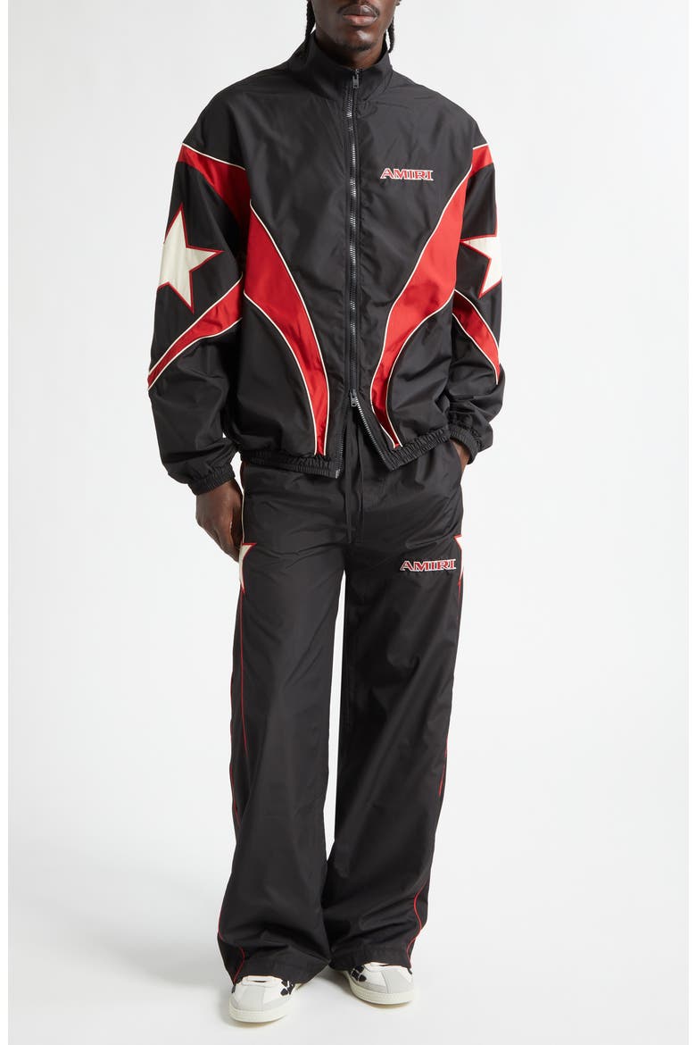 Sport Colorblock Windbreaker Jacket, Alternate, color, BLACK